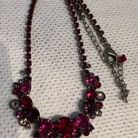 Sorrelli Ruby Red Swarovski Crystal Necklace Matching Bracelet ✅Offers W… - Picture 4 of 14